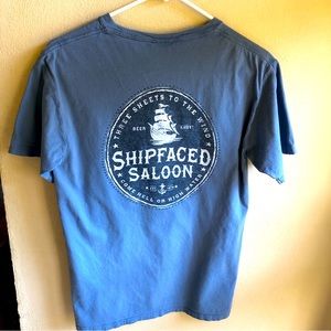Amelia Island "Ship Faced Saloon" Three Sheets to the Wind Tshirt Size Small